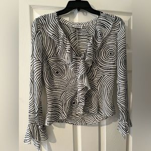 Women’s see through ruffle blouse. Size small